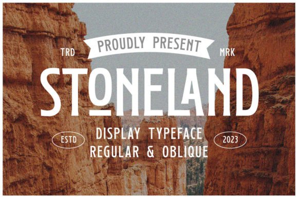 Stoneland: A Vintage Display Font for Timeless Design