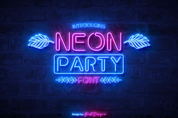 The Neon Party Font: A Glowing Revival for Modern Design